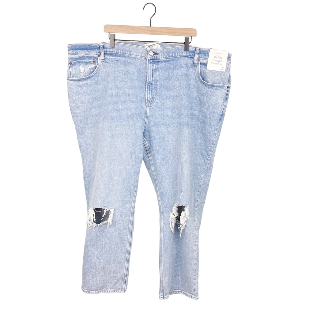 NEW Abercrombie and Fitch The 90s Straight Ultra High Rise Jean Plus Size 24S 37